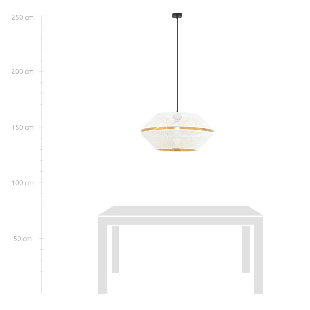 Loftlampe MALIA 1 - Hvid / Guld - Nordic Unique