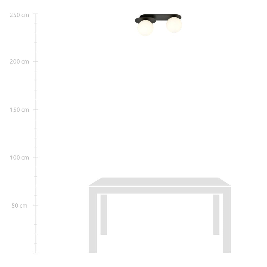 Loftlampe PLAZA 2 - Sort / Hvid - Nordic Unique