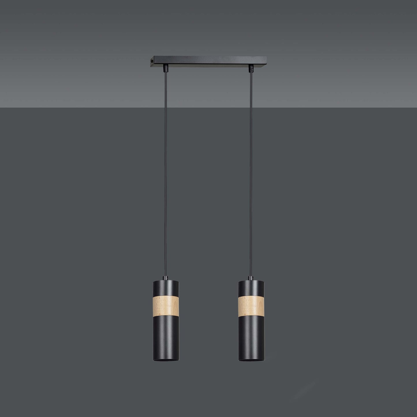 Loftlampe AKARI 2 - Sort / Træ - Nordic Unique