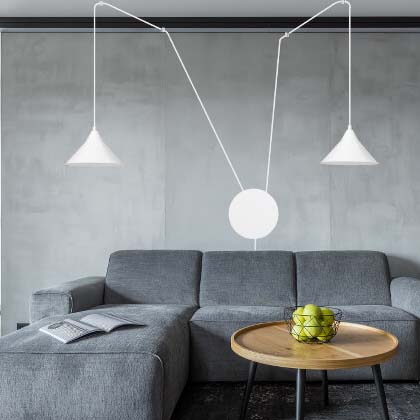 Loftlampe ABRAMO 2 - Hvid - Nordic Unique