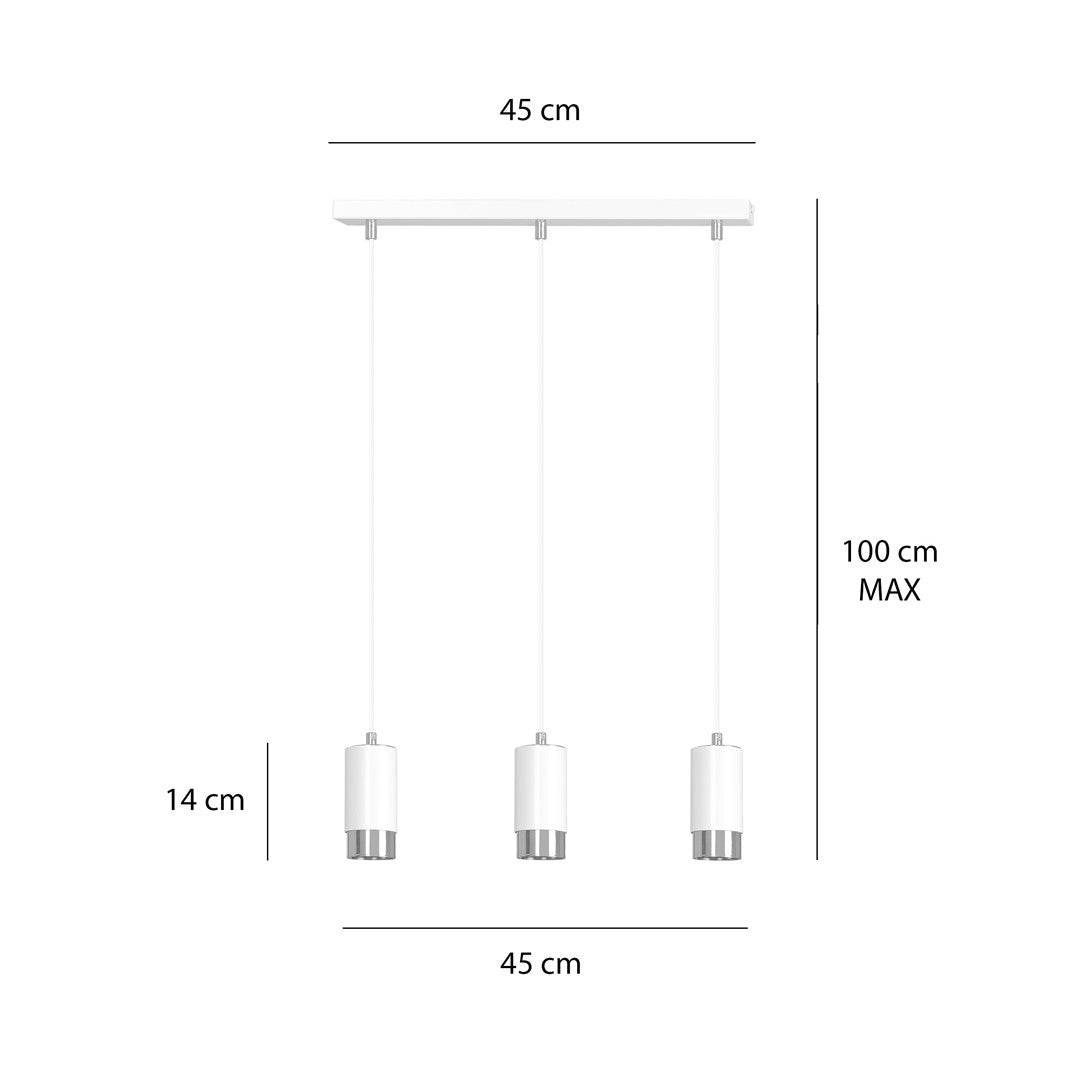 Loftlampe FUMIKO 3 - Hvid / Krom - Nordic Unique