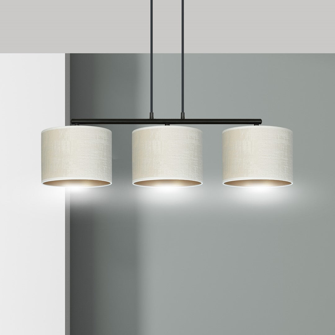 Loftlampe HILDE 3 - Sort / Hvid / Guld - Nordic Unique