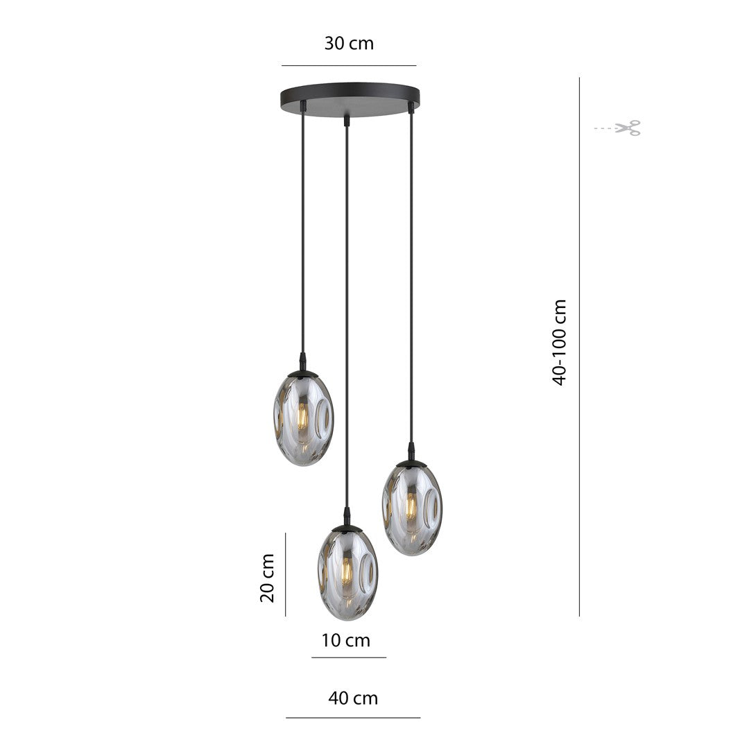 Loftlampe ASTRAL 3 Premium - Sort / Grafit - Nordic Unique