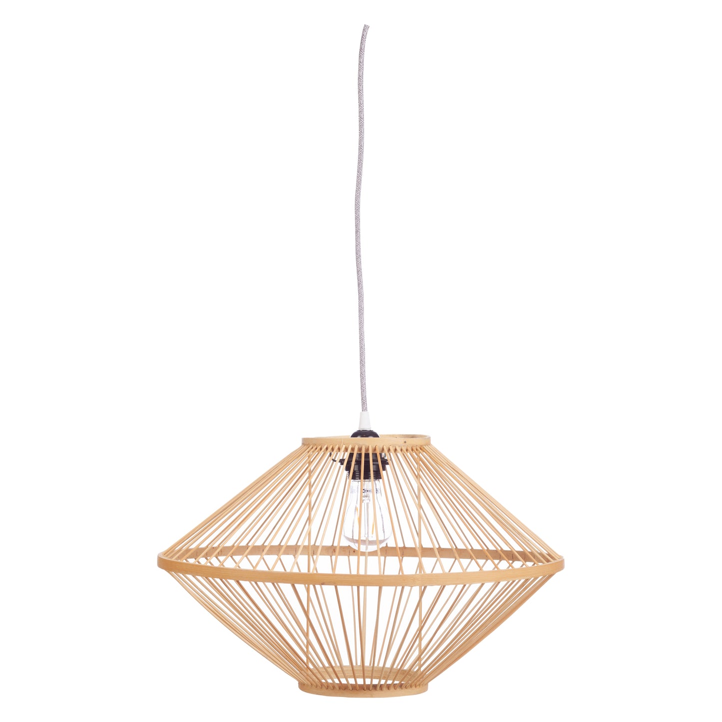 Ufo Loftlampe Bambus Natur Ø45cm H28cm