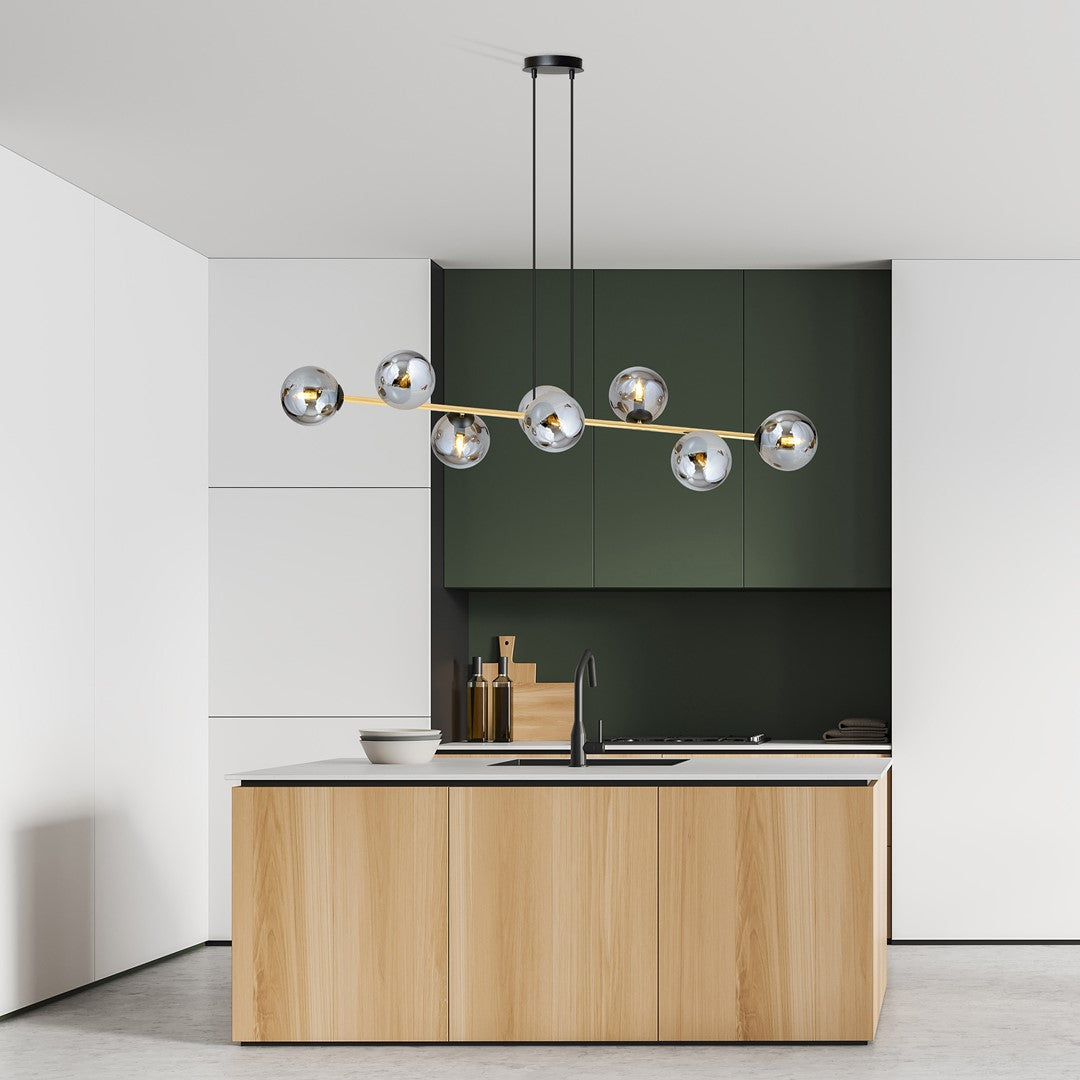 Loftlampe GRAVITY 8 Sort / Grafit / Guld - Nordic Unique