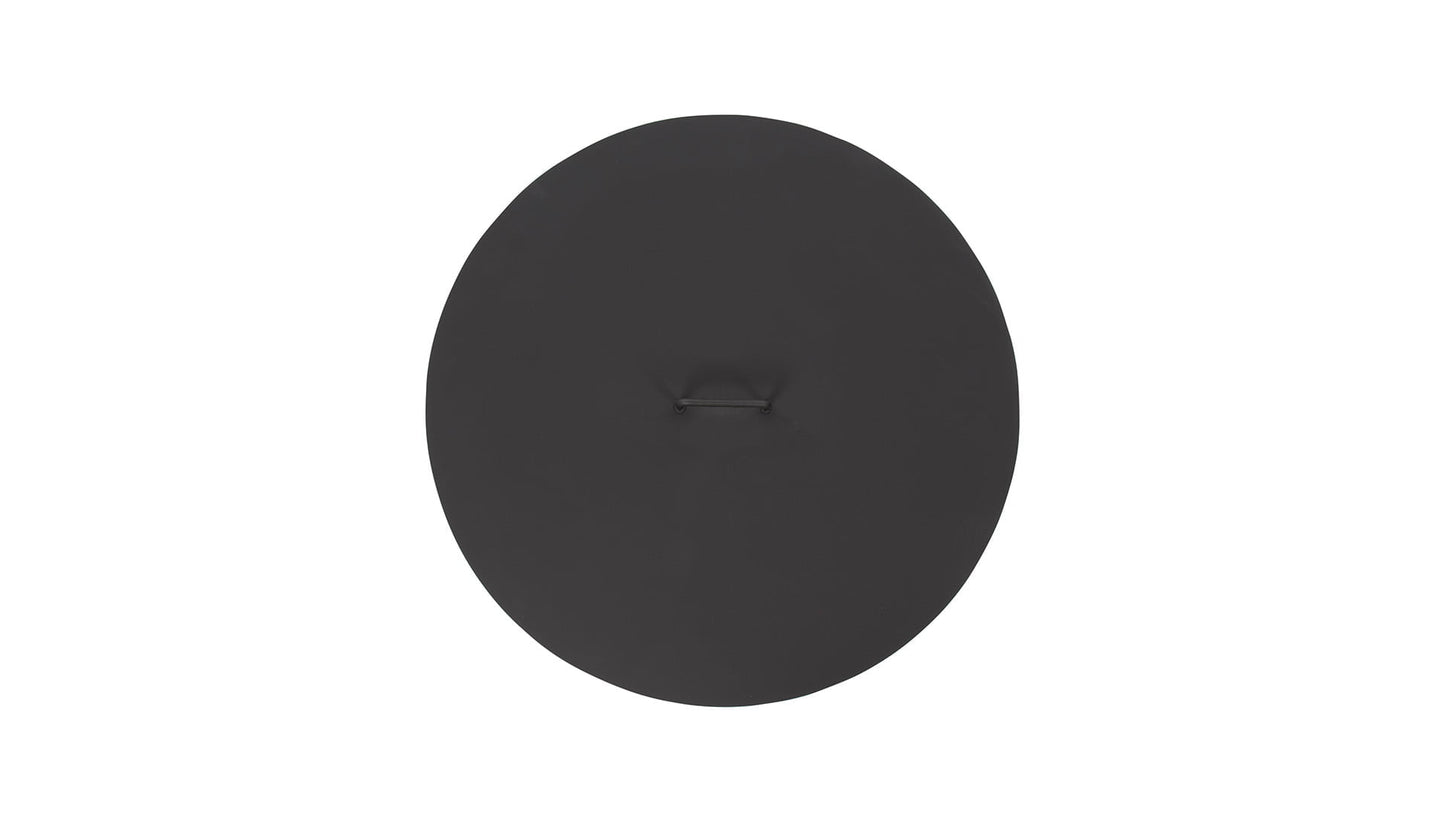 Orion Bålfad Låg/Dæksel 82 cm – Sort - Nordic Unique