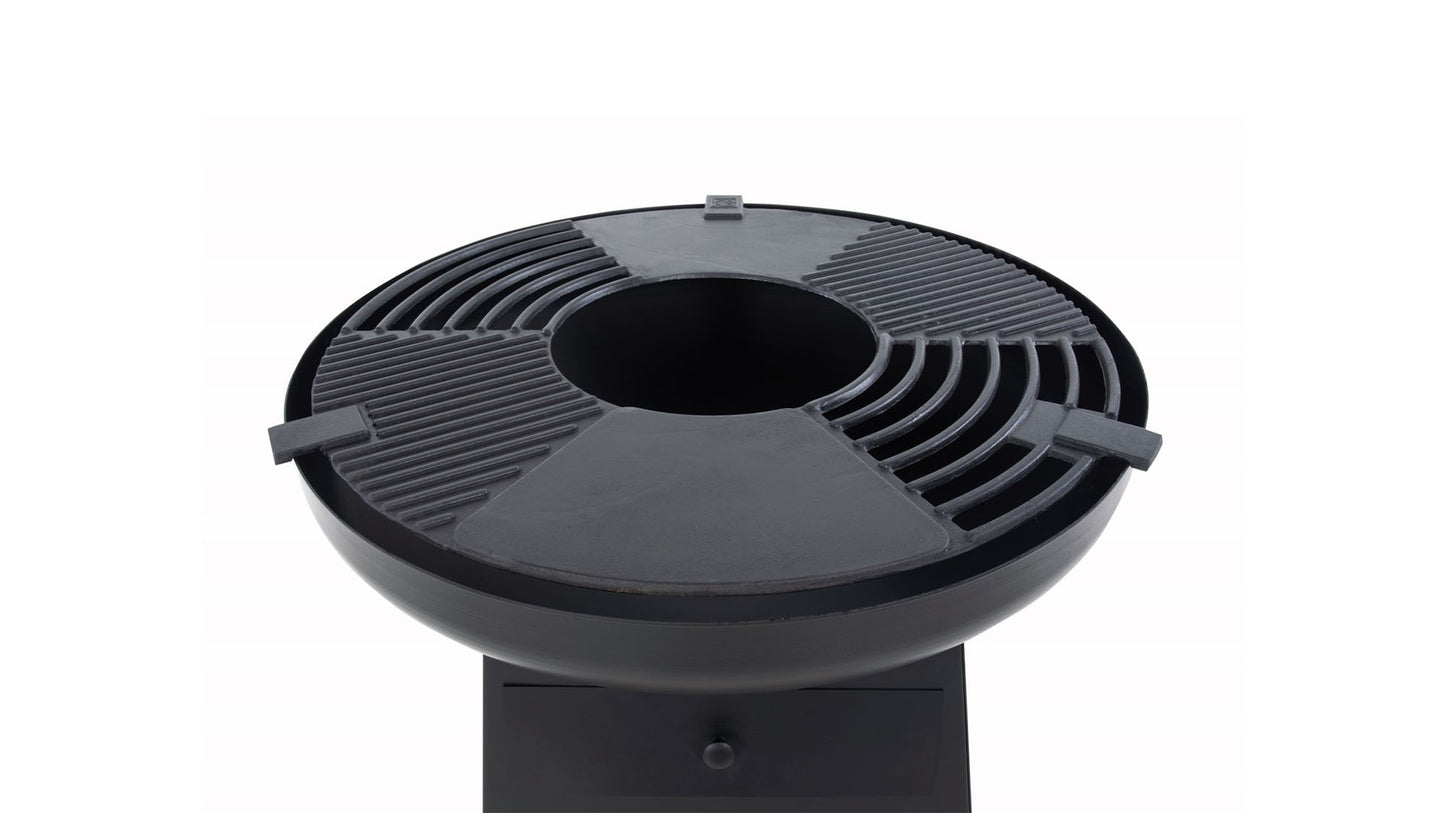 Havana BBQ Bålfad med Plancha Grill – Sort - Nordic Unique