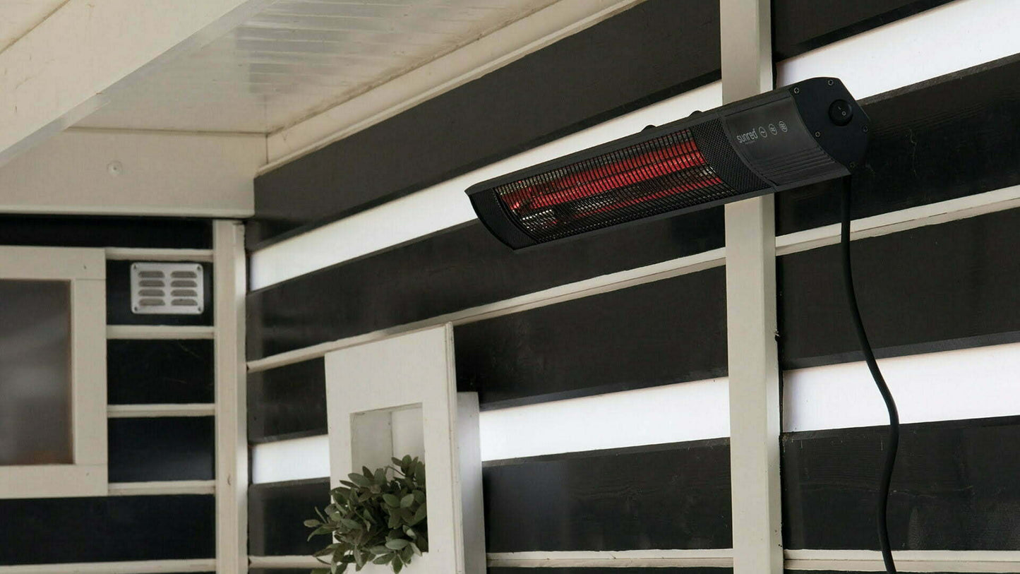 Dark Vægmonteret Terrassevarmer – Sort (1500W) - Nordic Unique