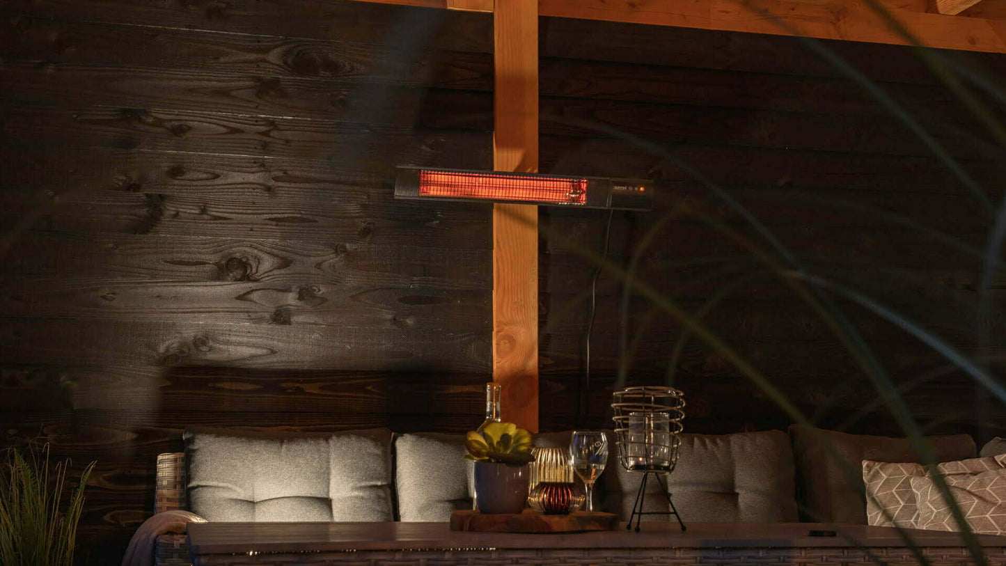 Dark Vægmonteret Terrassevarmer – Sort (1500W) - Nordic Unique