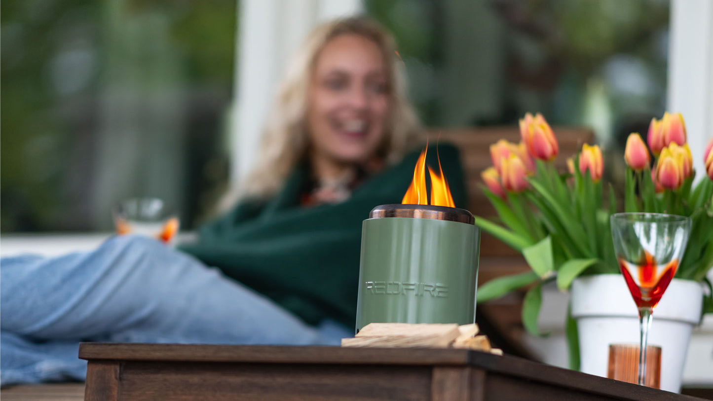 Volcano Bordpejs Bålfad S – Olivengrøn - Nordic Unique