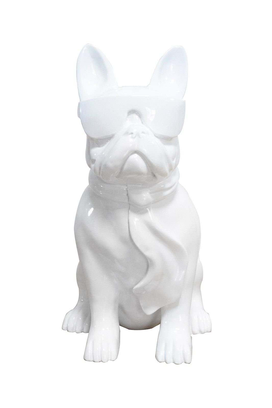 Skulptur Fransk Bulldog - Hvid - Nordic Unique