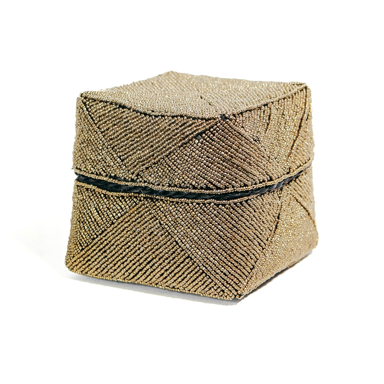 The beaded basket - Gold - L