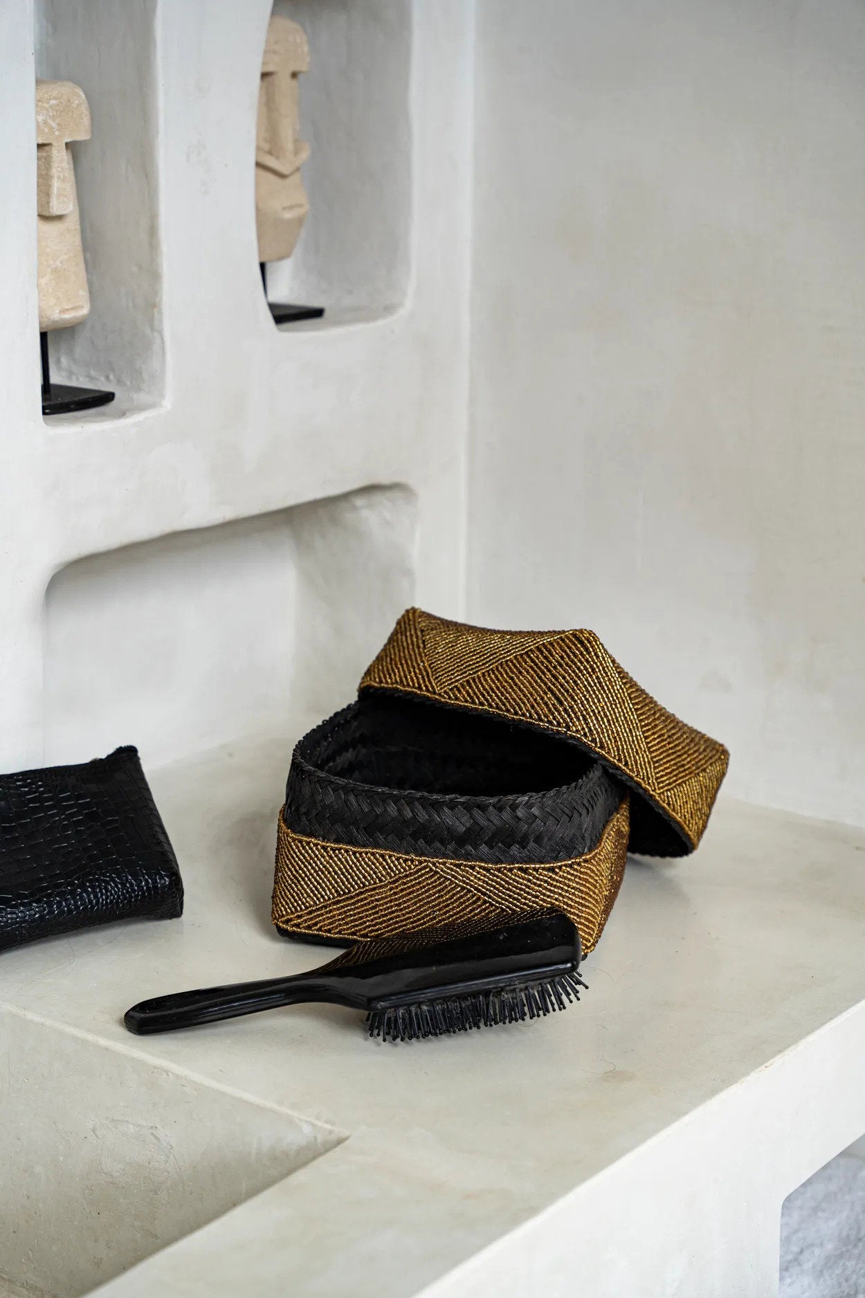 The beaded basket - Gold - L