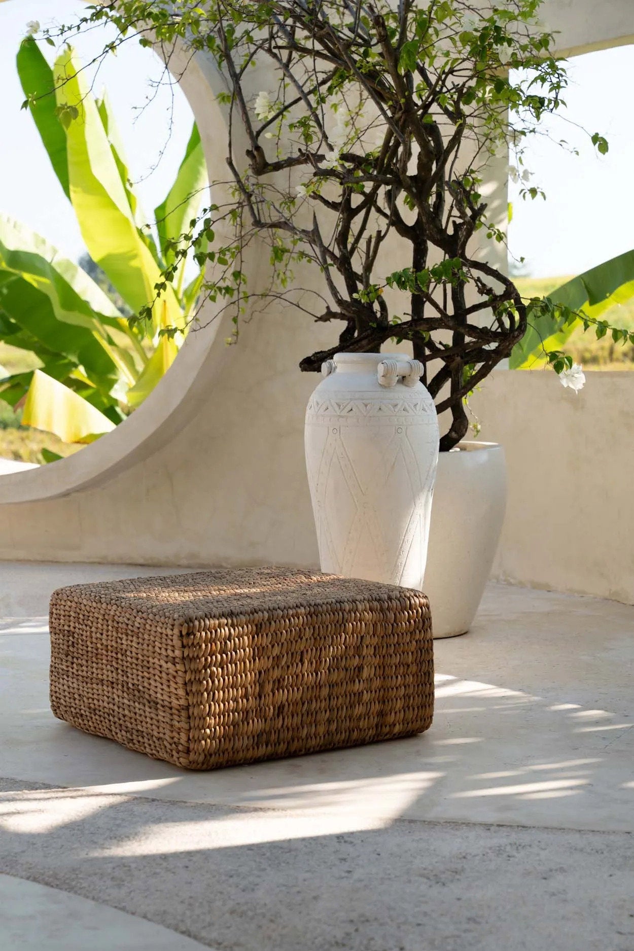 Hyacinth pouf Square - Nature - M