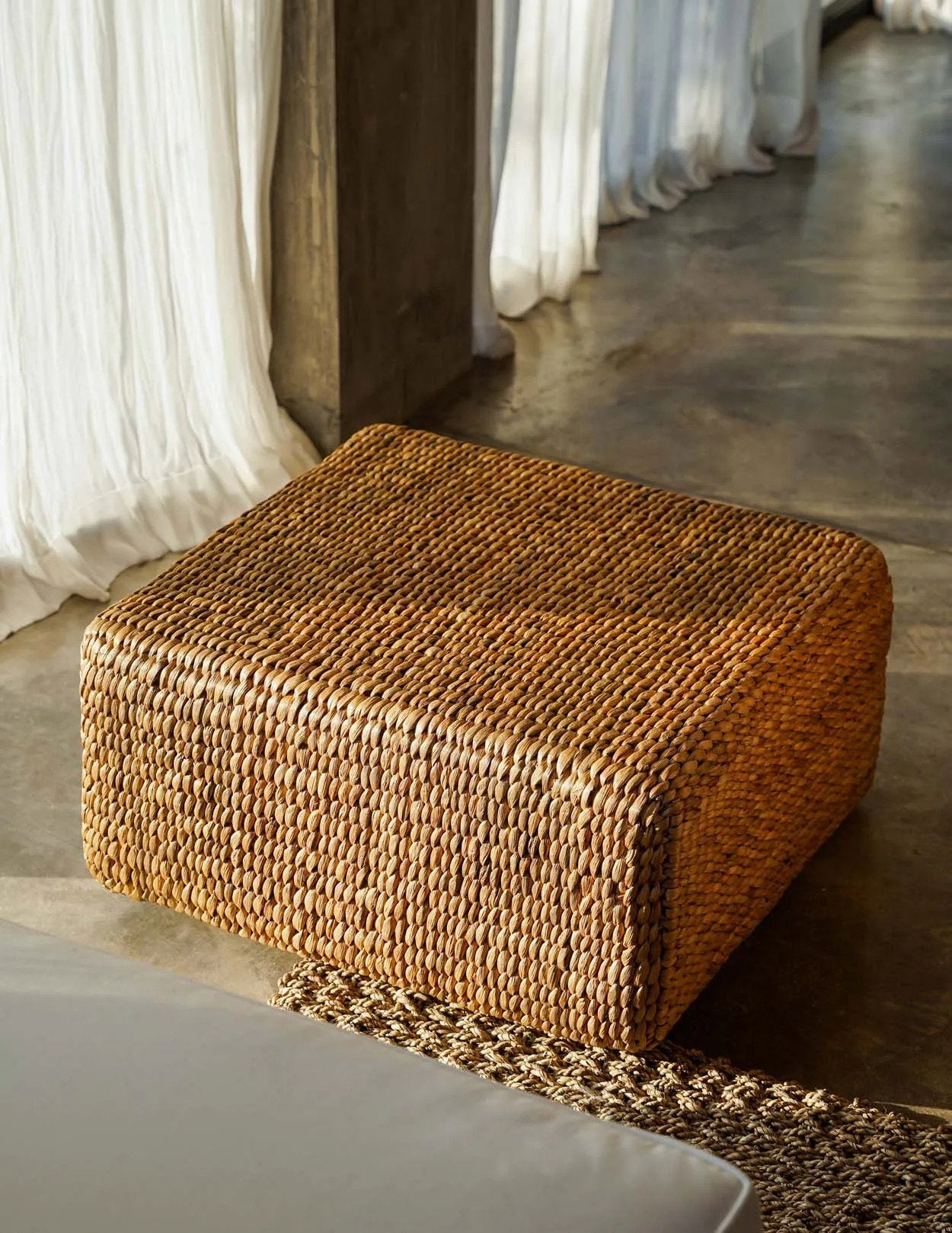 Hyacinth pouf Square - Nature - M