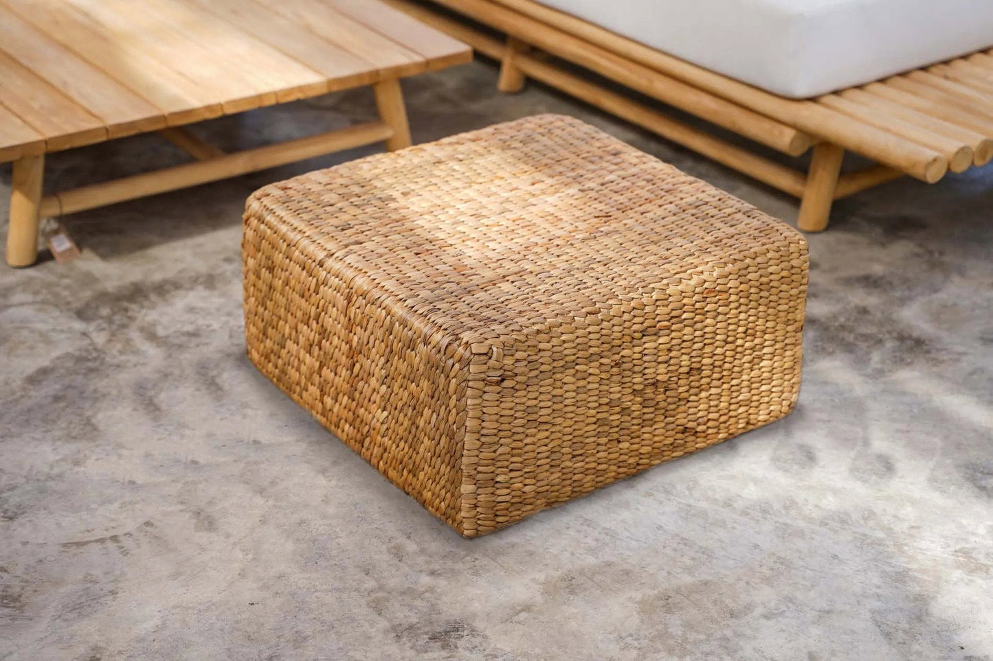 Hyacinth pouf Square - Nature - M