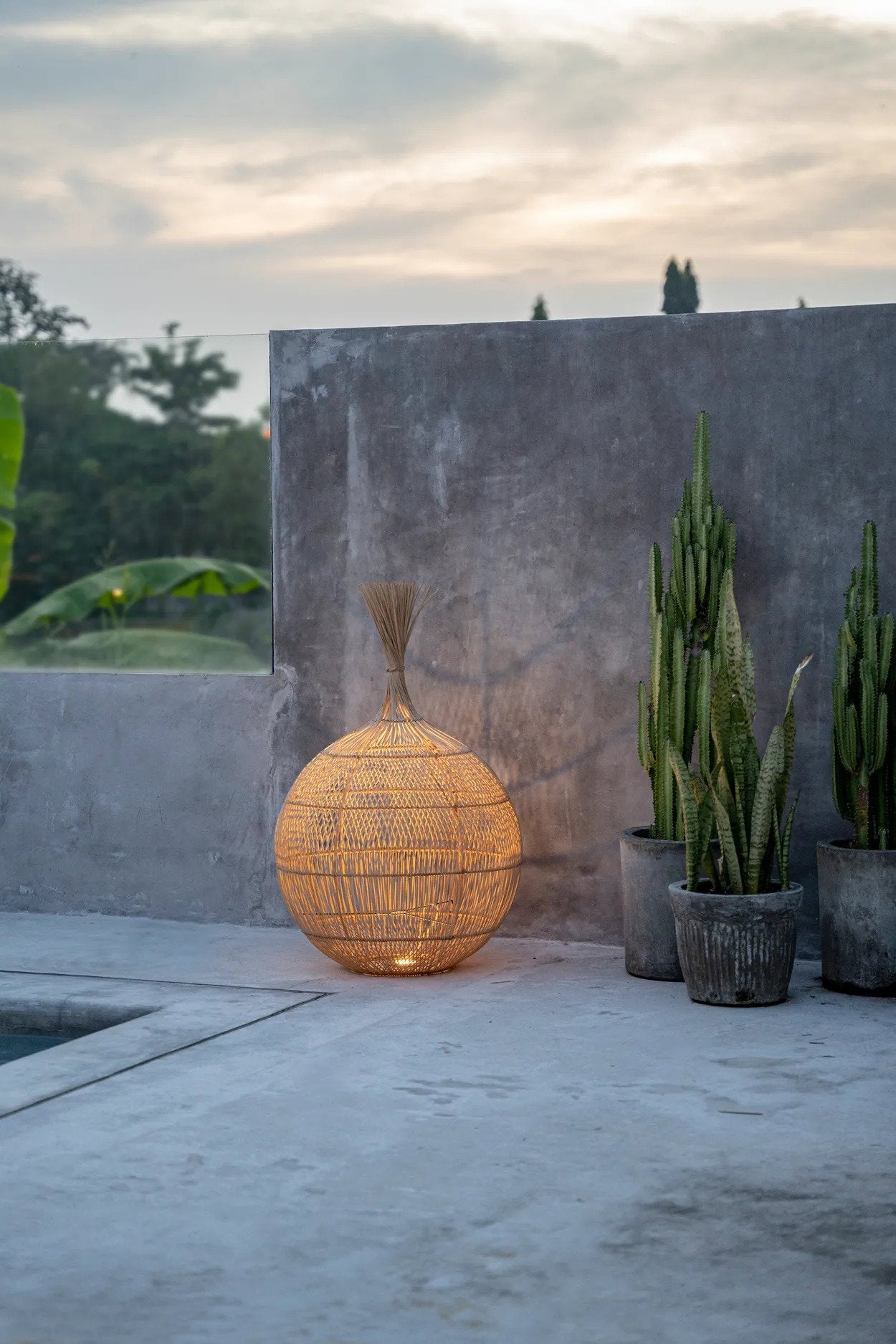 Wonton Floor Lamp - Lamp Pendant - Natural