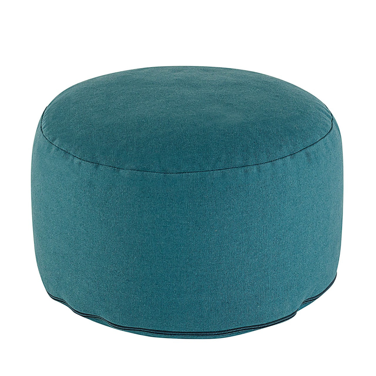 Yogapude & Meditationspude Rund - H20 x Ø31 cm - Petroleum - Nordic Unique