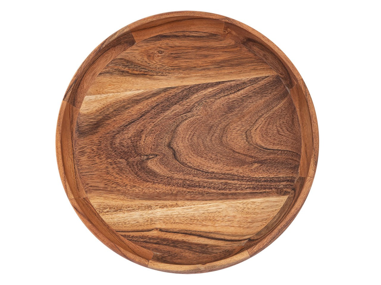 Frugt- og Dekorationsskål i Akacietræ – 8 stk Håndlavede Træskåle Ø30 cm - Nordic Unique
