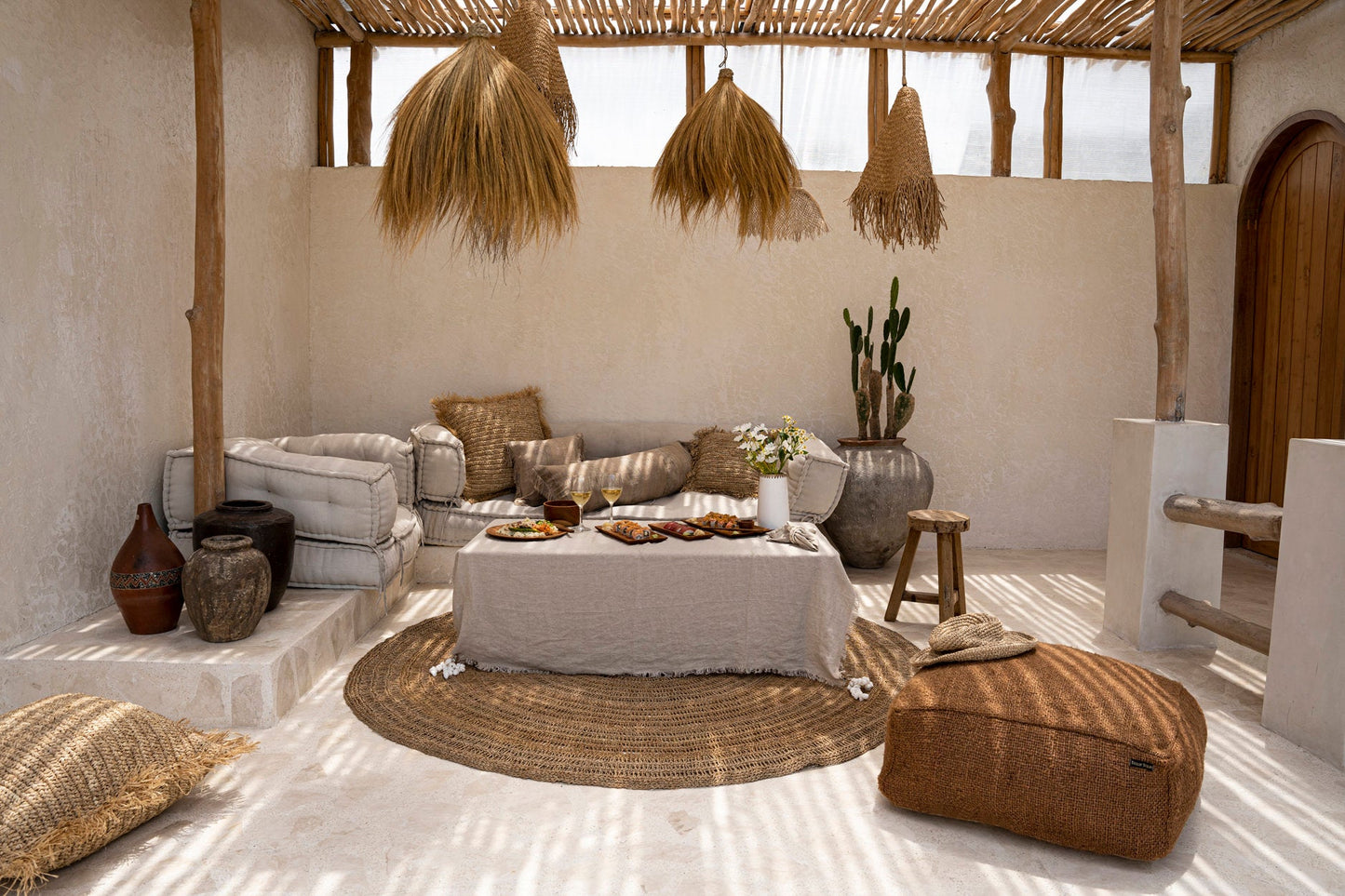 Linen cloth - Beige - 150x150cm