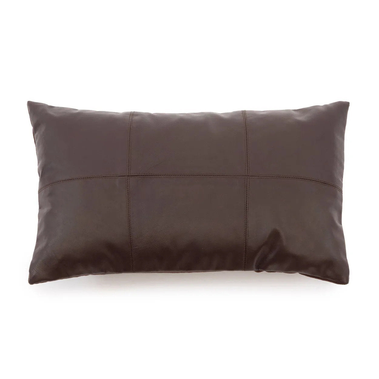 Chocolate Leather Cushion Cover - Choco - 30x50cm
