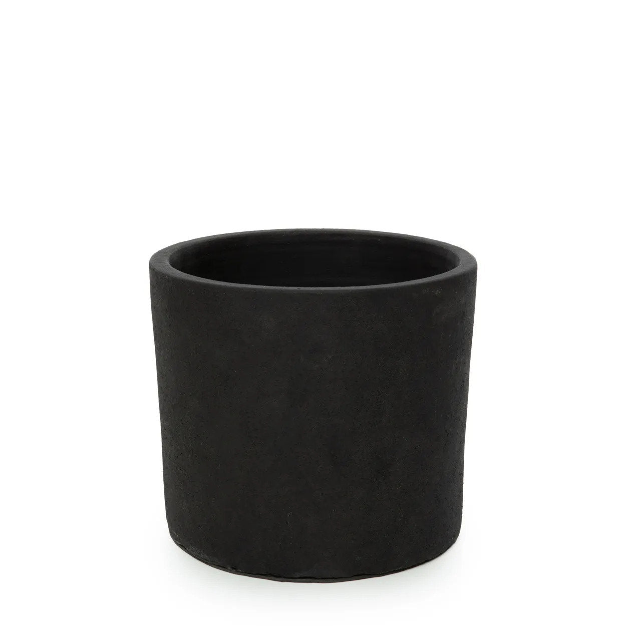 Charcoal Jar Low - Black Natural - S