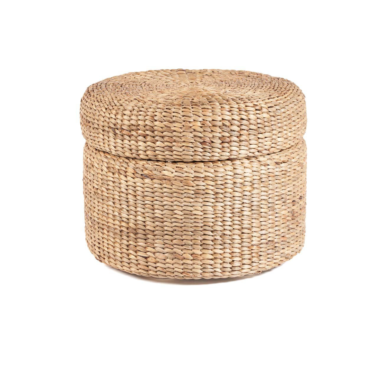 Circle Storage Pouf - Natural