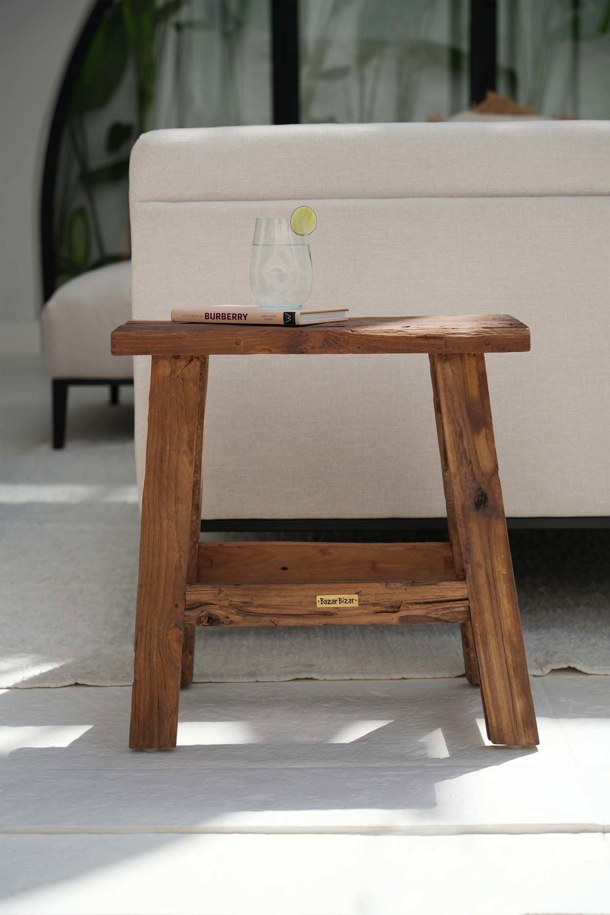 Fab Rustikke Skammel - Naturlig