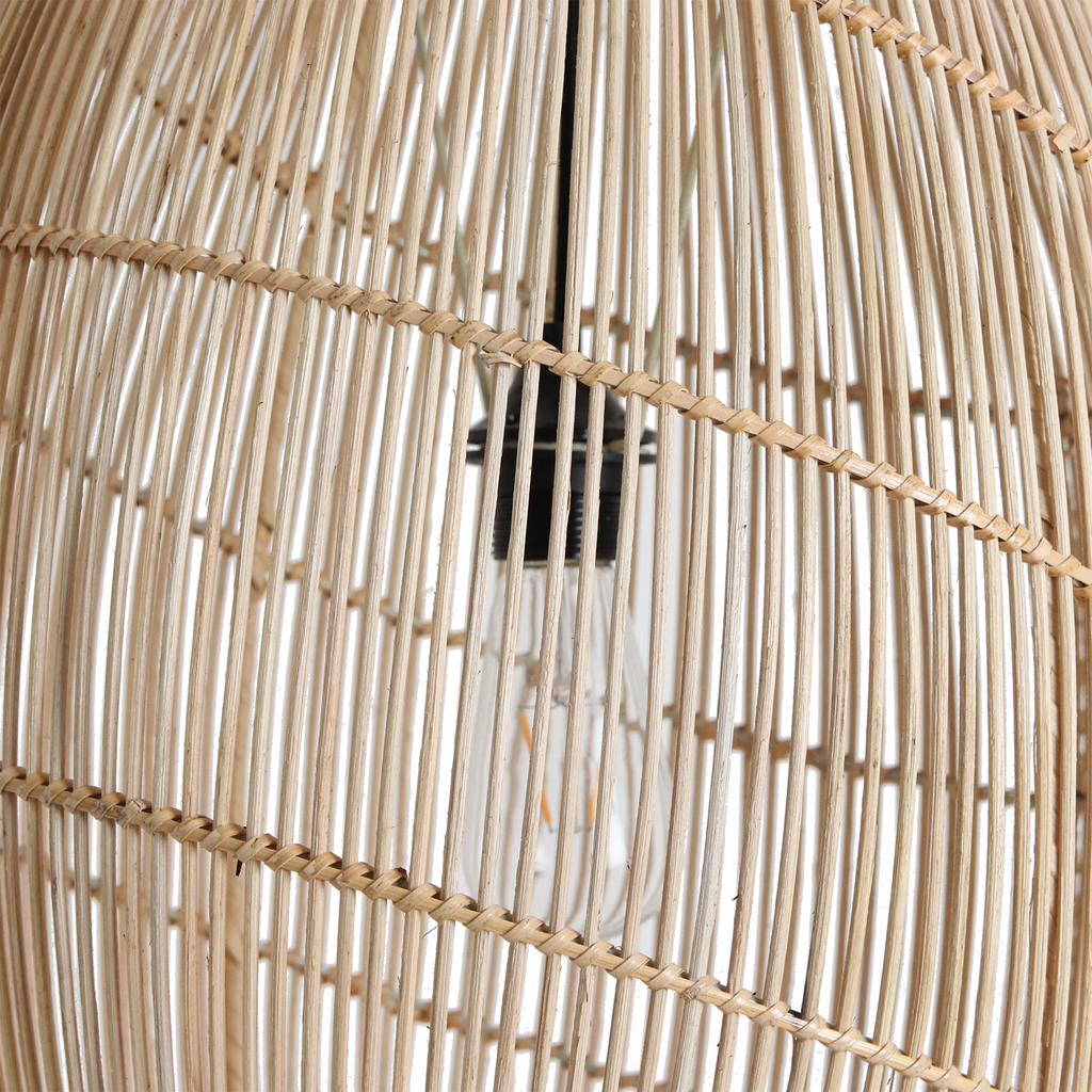 Luna rattan hængelampe Halo - Ø 40x60 cm