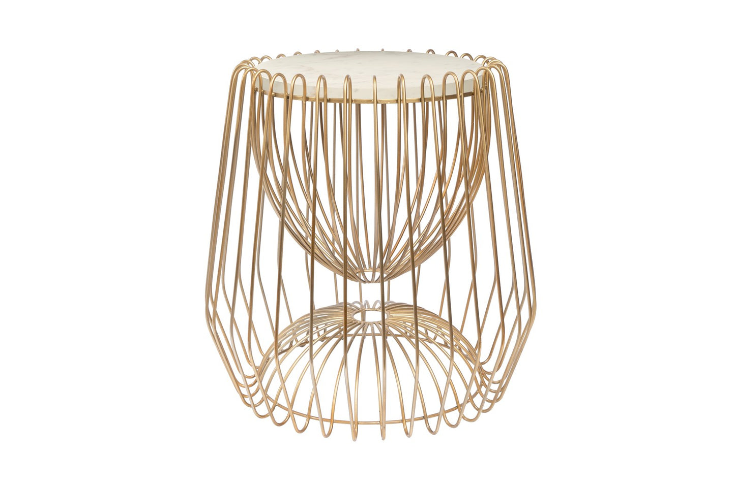 Bord Malibu 200 – Hvid / Messing - Nordic Unique