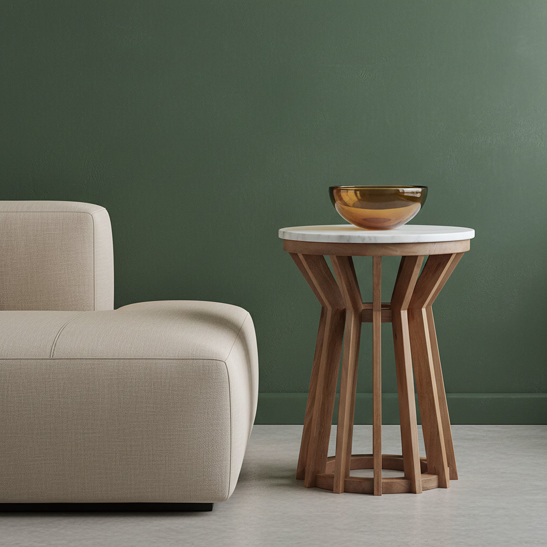 Sarawak marmor sidebord - hvid