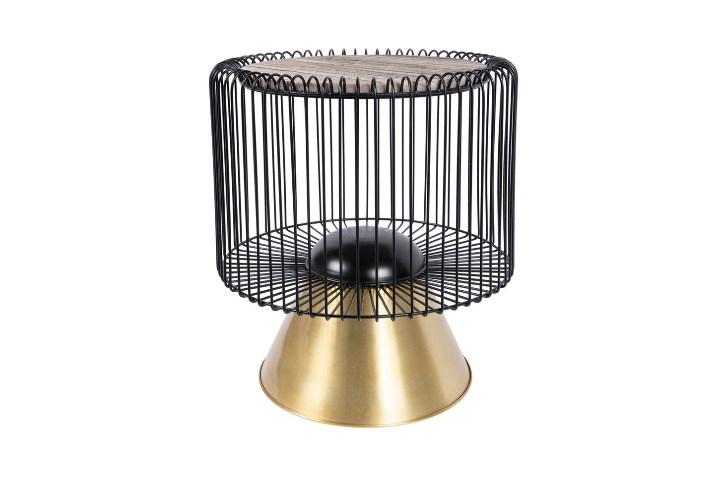 Sidebord Malibu 100 – Brun / Sort / Guld - Nordic Unique