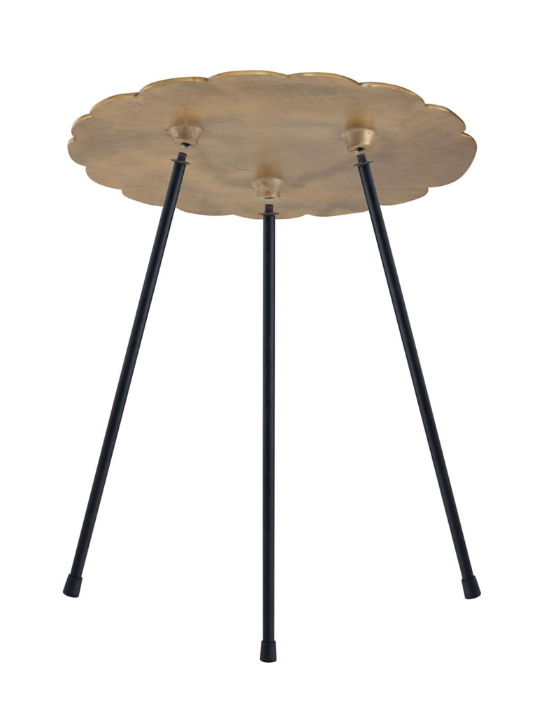 Sidebord i metal Ø35x45cm rund guld