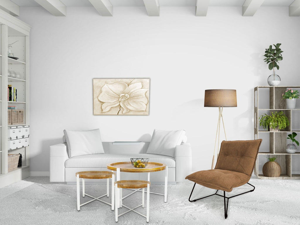 Sidebord Ø55cm i træ og metal - Nordic Unique