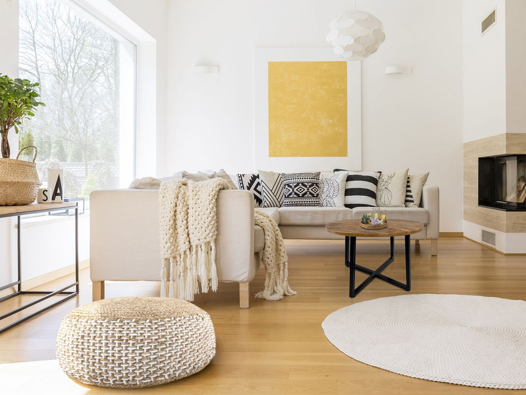 Sofabord rundt Ø60cm med metalstel - Nordic Unique