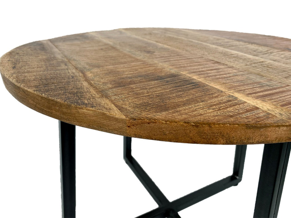 Sofabord rundt Ø60cm med metalstel - Nordic Unique