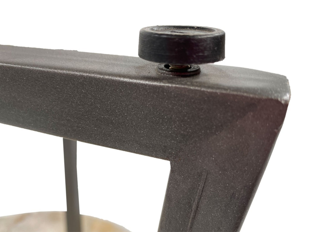 Rund sofabord ø60x45cm til stuen, træ og metal, sort stel