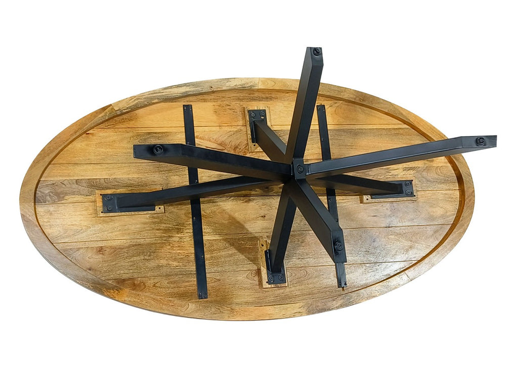 Spisebord oval 190x100cm i massivt mangotræ