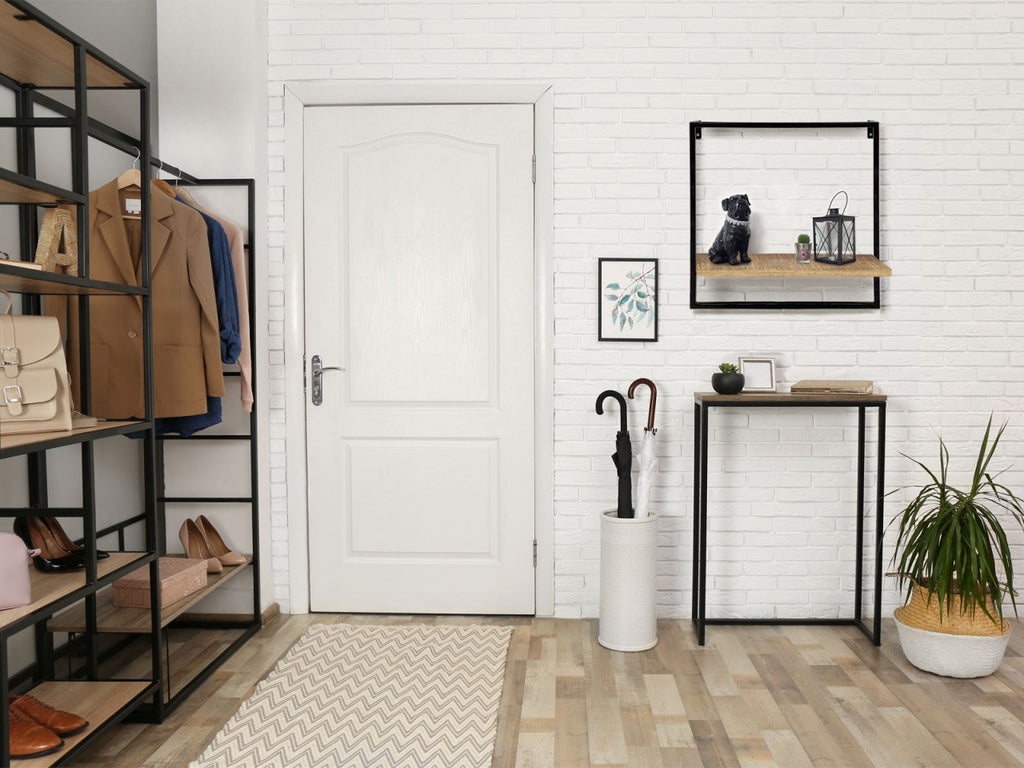 Væghængt hylde 50x50x25cm i metal og træ - Nordic Unique