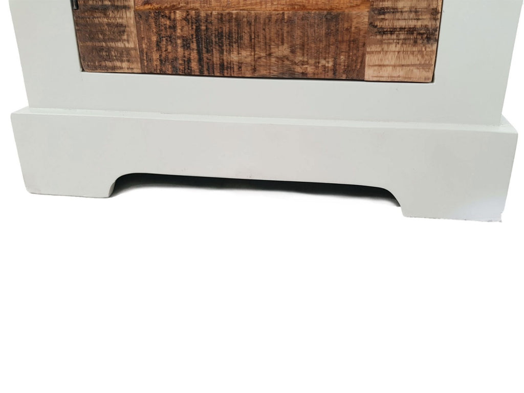 Natbord/kommode B45xH60cm i mangotræ hvid - Nordic Unique