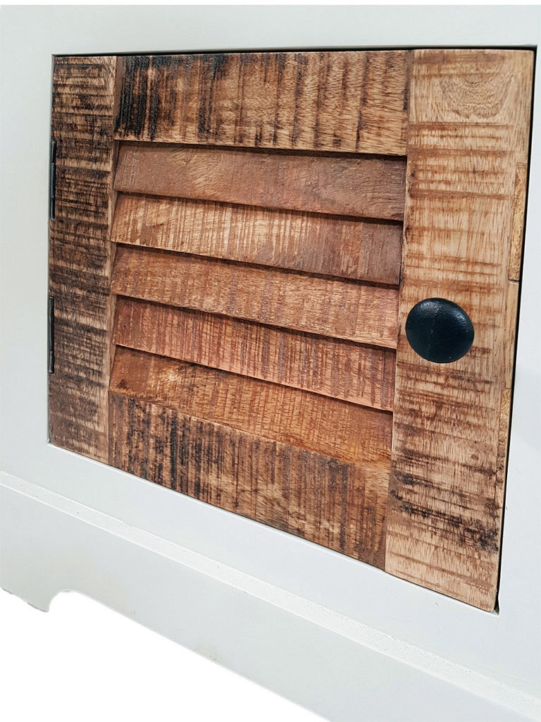 Natbord/kommode B45xH60cm i mangotræ hvid - Nordic Unique