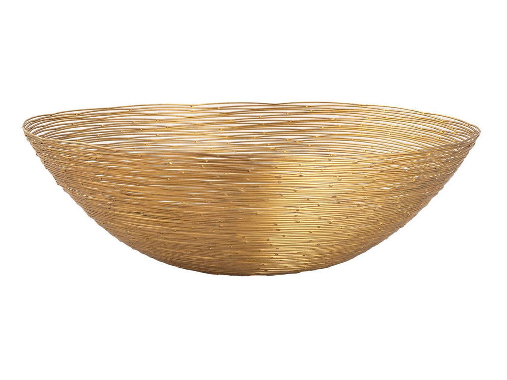 Frugtkurv ø 40 cm H 11 cm guld