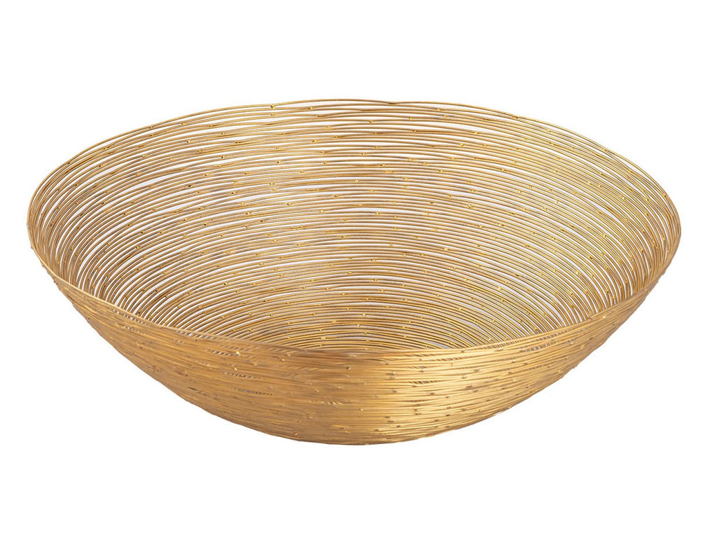 Frugtkurv ø 40 cm H 11 cm guld