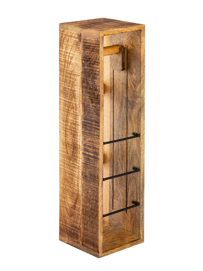 Toiletrulleholder i mangotræ 17x17 H65cm