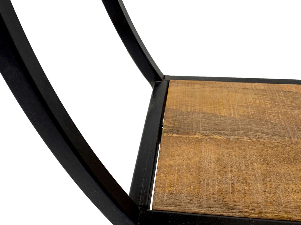 Væghængt reol/hylde 80x80x20cm i metal og træ