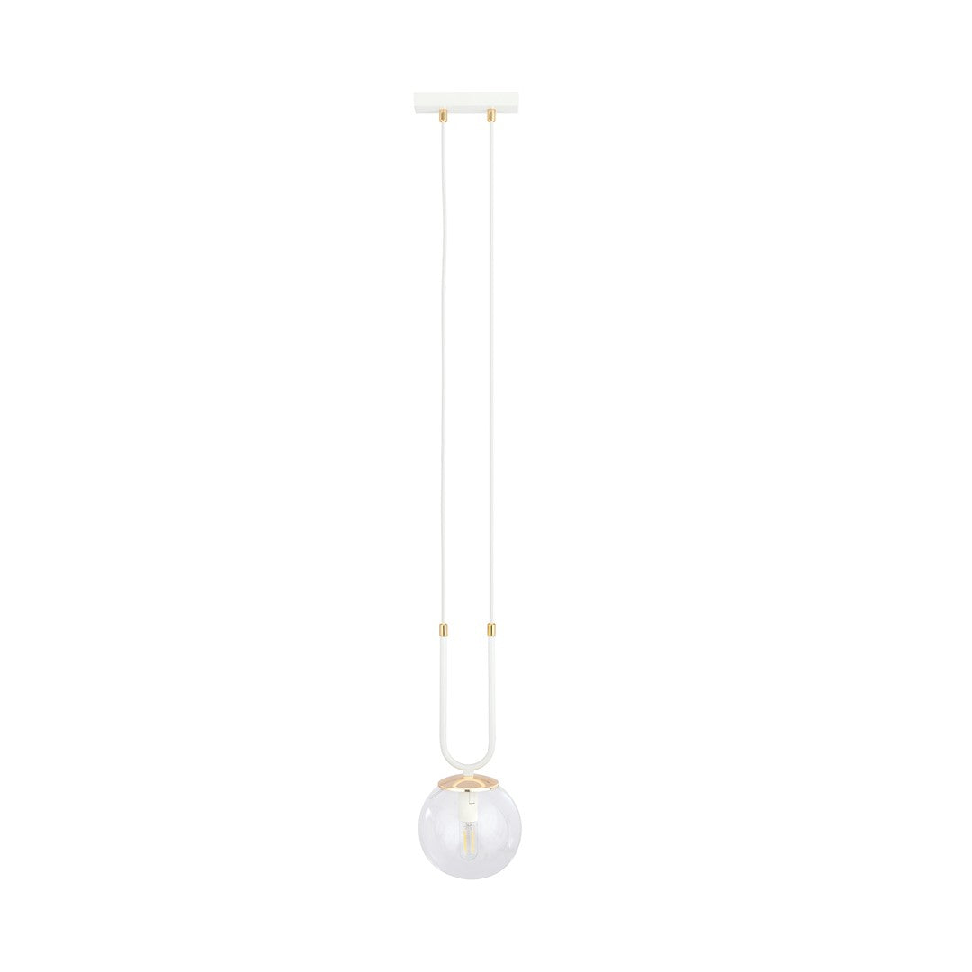 Loftlampe GLAM 1 Gennemsigtig - Hvid / Guld - Nordic Unique