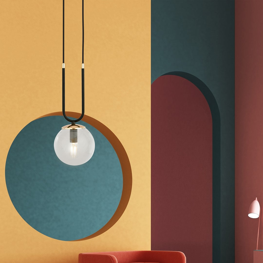 Loftlampe GLAM 1 Gennemsigtig - Sort / Guld - Nordic Unique