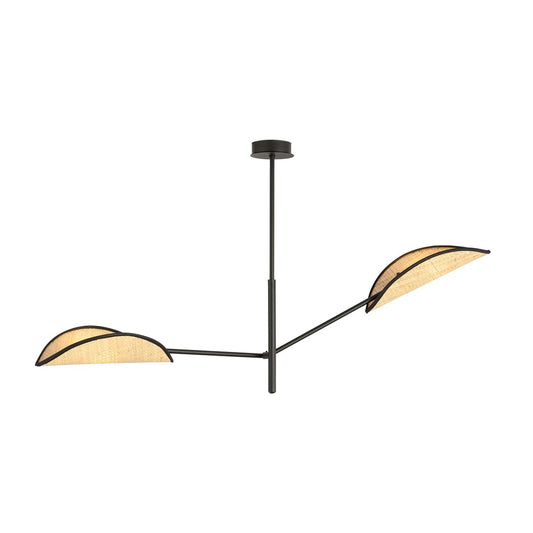 Loftlampe VENE 2 - Sort / Rattan - Nordic Unique