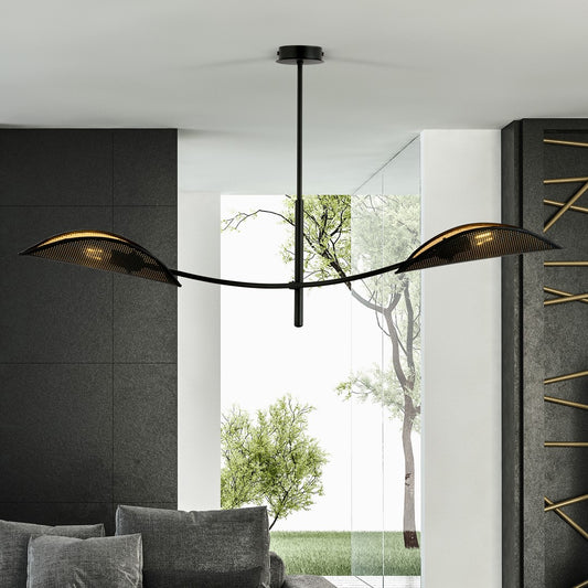 Loftlampe LOTUS 2 - Sort / Guld - Nordic Unique