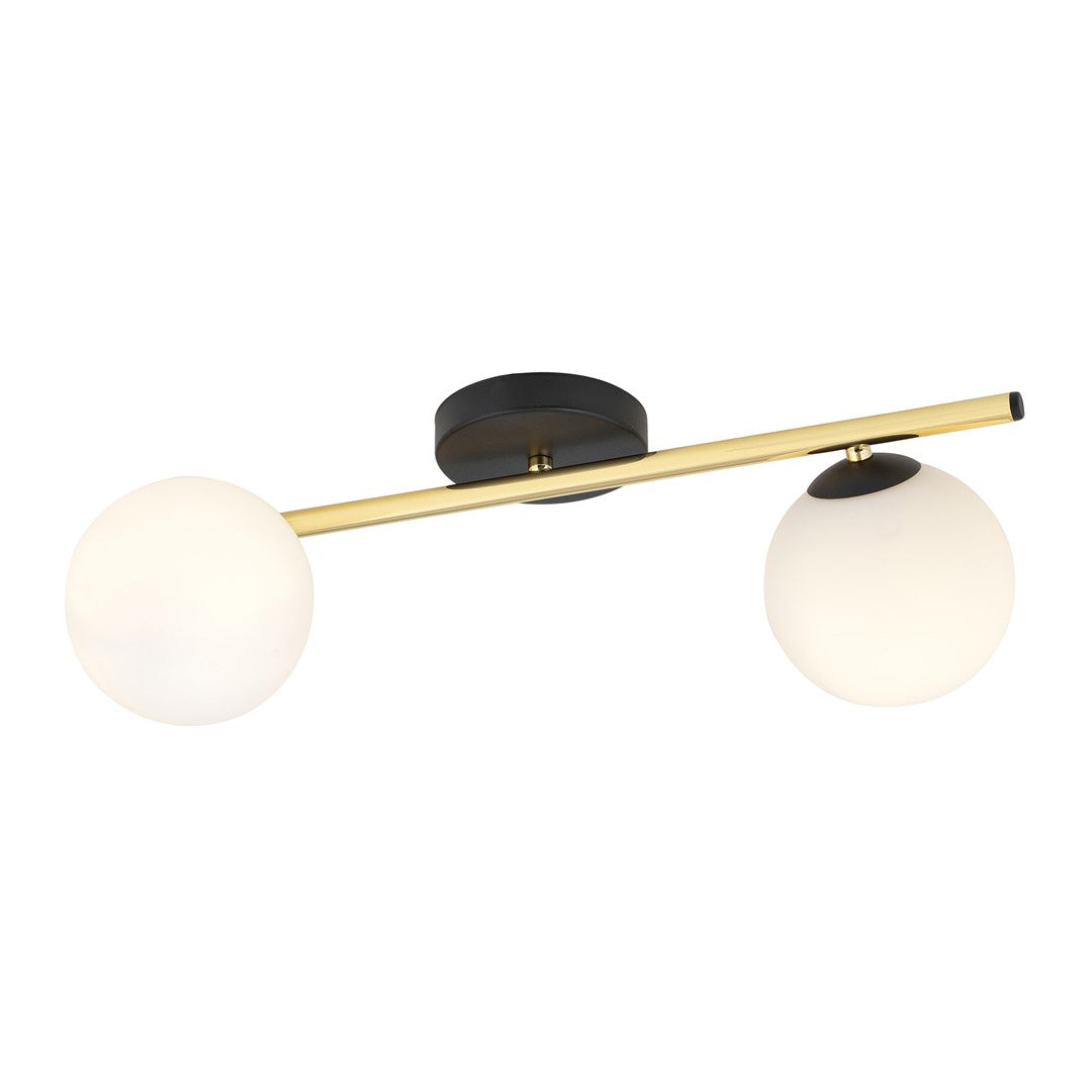 Loftlampe SPLENDI 2 - Sort / Hvid / Guld - Nordic Unique